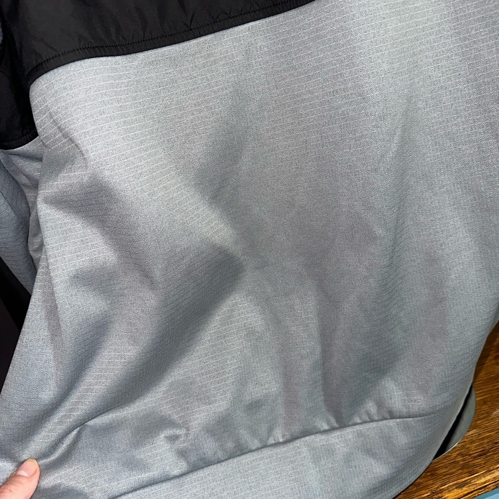 The North Face Black and Light Gray Hooded Windbreaker Fleece Jacket - Picture 8 of 10